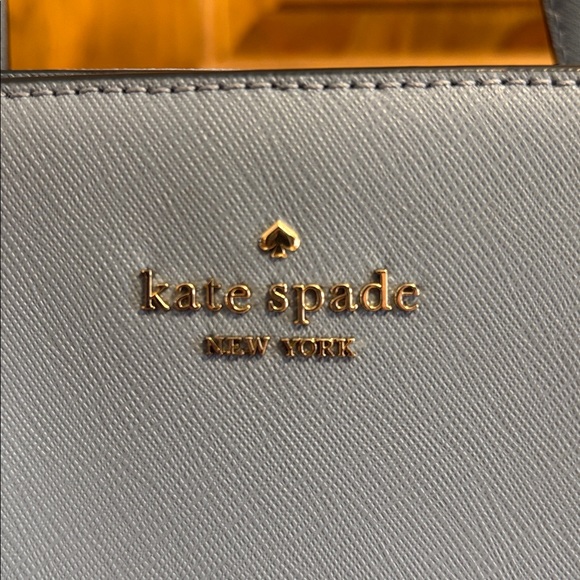 Kate Spade Laurel Way Reese satchel bag in Saffiano leather, light blue - Picture 3 of 7